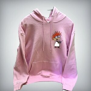Nickelodeon Rugrats Pink Hoodie with Cartoon Character L
